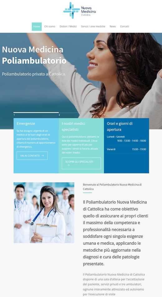 progettazione sito web poliambulatorio medico